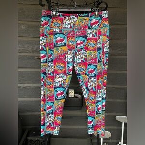 Constantly Varied Gear CVG Comic Strip Leggings BOOM POP BANG Women's XX-Large